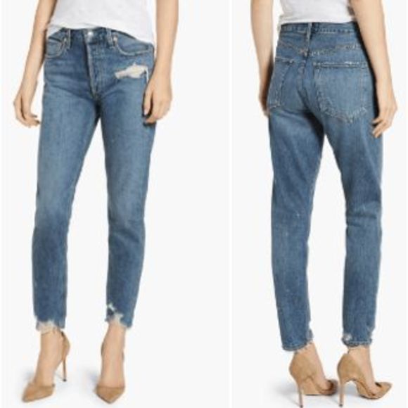 AGOLDE Jamie High Rise Classic Womens Ankle Skinny Blue Jeans, size 26 - Picture 1 of 13